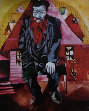マルク・シャガール Painting - 赤いユダヤ人の現代マルク・シャガール